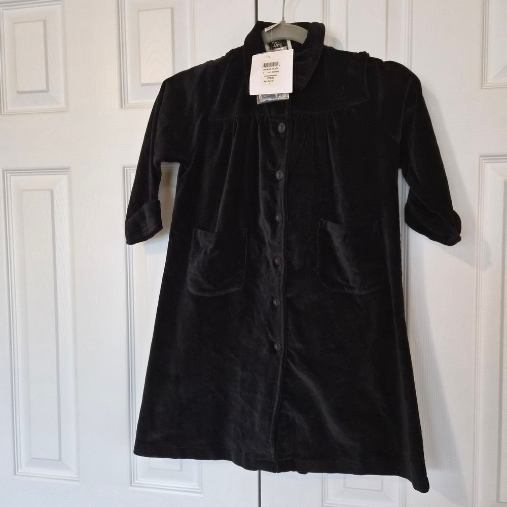 April‎ Cornell Kids Black Velvet Victorian Jacket Coat Cornelloki Size 4 Gothic